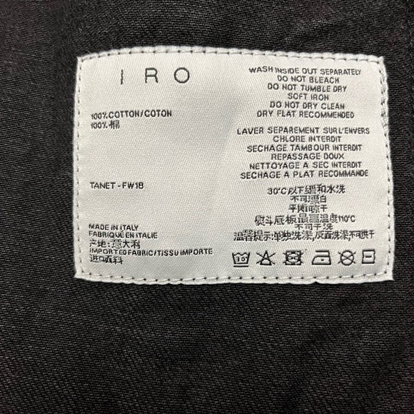 Iro Taney Distressed Denim Jacket in Black - Picture 7 of 7